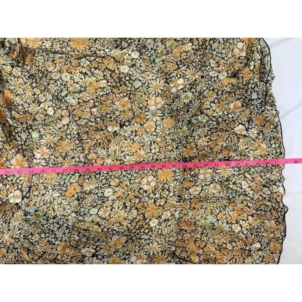 Free People Feeling Groovy Maxi Dress Floral Print Boho V-Neck M - Picture 11 of 11